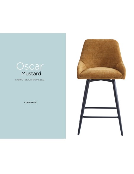 Oscar Counter Stool - Mustard
