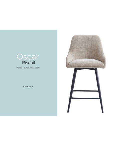 Oscar Counter Stool - Biscuit