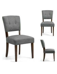 Oakridge Dining Chair - Grey Fabric/Dark Oak 2