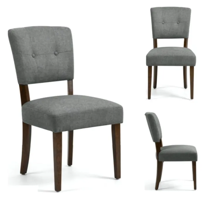 Oakridge Dining Chair - Grey Fabric Dark Oak