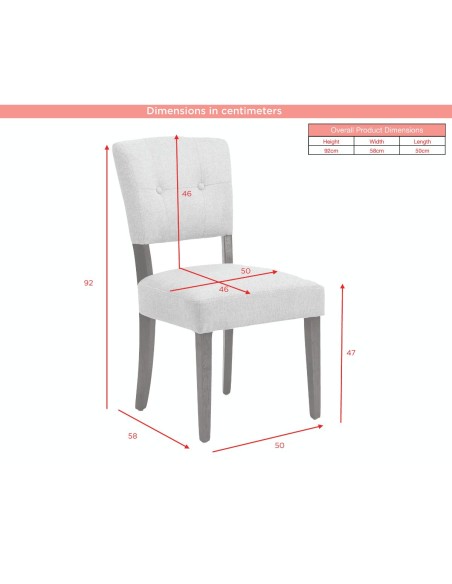 Oakridge Dining Chair - Grey Fabric/Dark Oak