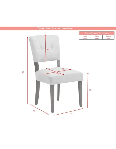 Oakridge Dining Chair - Beige Fabric Dark Oak