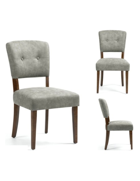 Oakridge Dining Chair - Grey Bison/Dark Oak