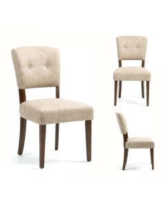 Oakridge Dining Chair - Beige Bison/Dark Oak 2