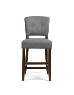 Oakridge Counter Stool - Grey Fabric/Dark Oak