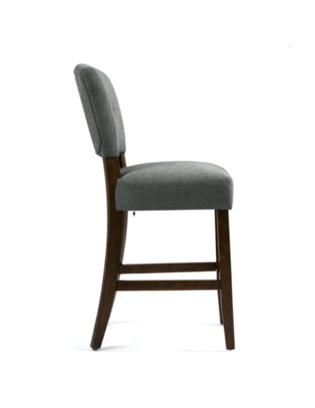Oakridge Counter Stool - Grey Fabric/Dark Oak