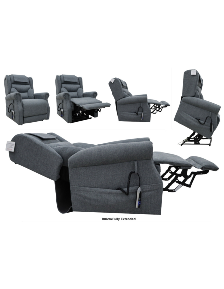 Berkshire Dual Motor Lift & Tilt Armchair - Steel Grey