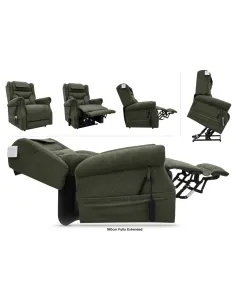 Berkshire Dual Motor Lift & Tilt Armchair - Olive 2