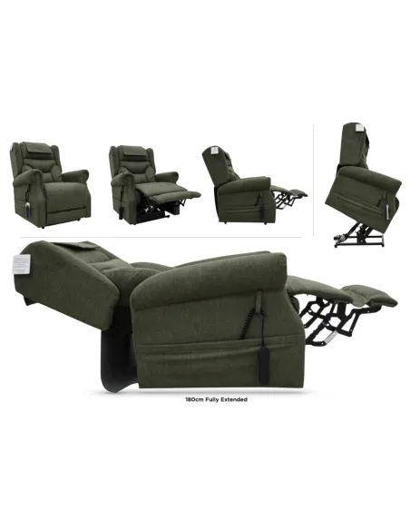 Berkshire Dual Motor Lift & Tilt Armchair - Olive