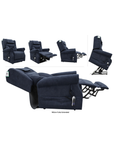 Berkshire Dual Motor Lift & Tilt Armchair - Deep Blue 2