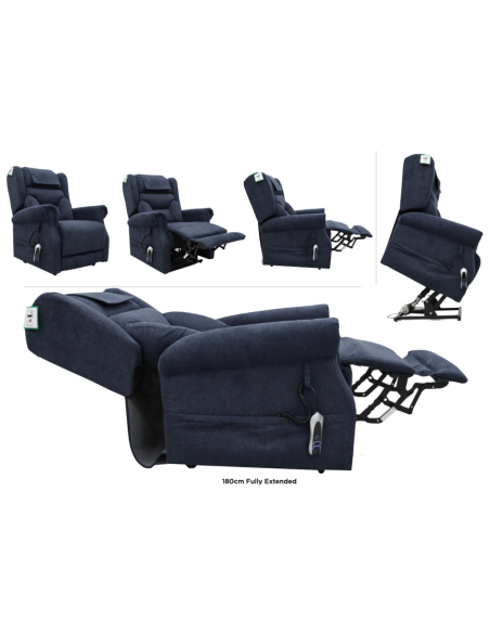 Berkshire Dual Motor Lift & Tilt Armchair - Deep Blue