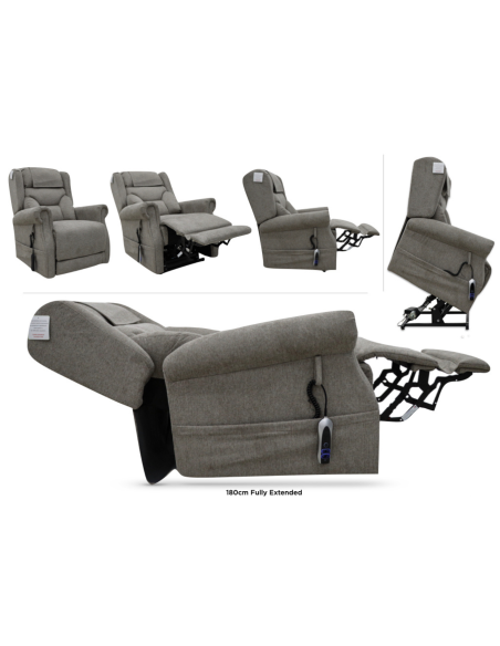Berkshire Dual Motor Lift & Tilt Armchair - Stone