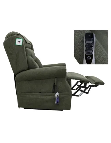 Berkshire Quad Motor Lift & Tilt Armchair - Olive