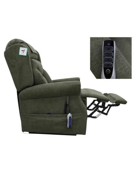 Berkshire Quad Motor Lift & Tilt Armchair - Olive