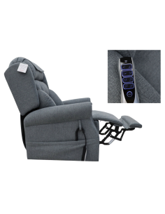 Berkshire Quad Motor Lift & Tilt Armchair -  Steel Grey 2