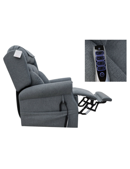 Berkshire Quad Motor Lift & Tilt Armchair -  Steel Grey