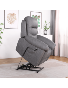 Lucas Dual Motor Tilt & Rise Armchair - Grey