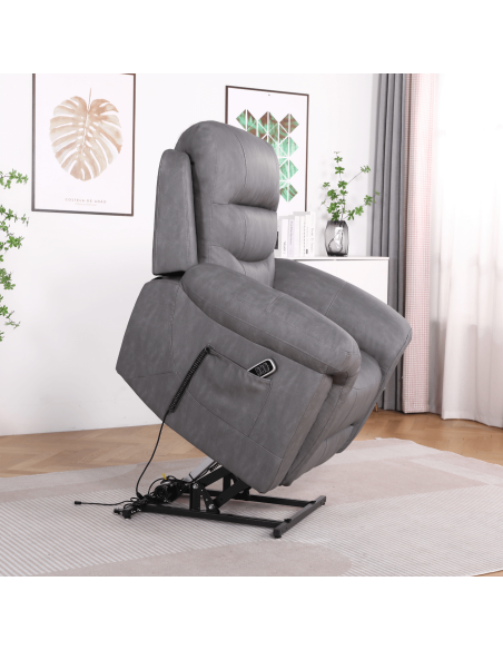 Lucas Dual Motor Tilt & Rise Armchair - Grey