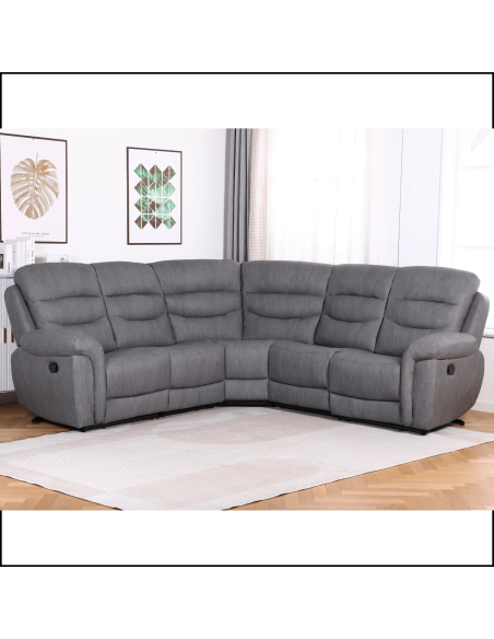 Lucas Corner Recliner Sofa - Grey