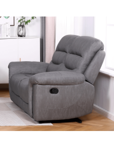 Lucas 2 Seater Manual Recliner - Grey