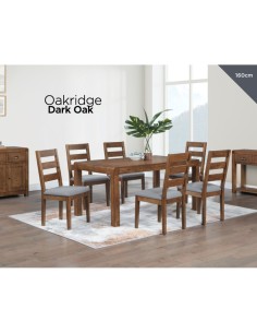 Oakridge 1.6m Dining Table - Dark Oak 2
