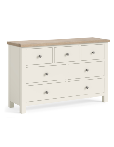 Turnberry 3 Over 4 Drawer Chest - Coconut