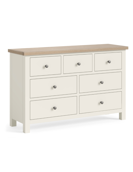Turnberry 3 Over 4 Drawer Chest - Coconut
