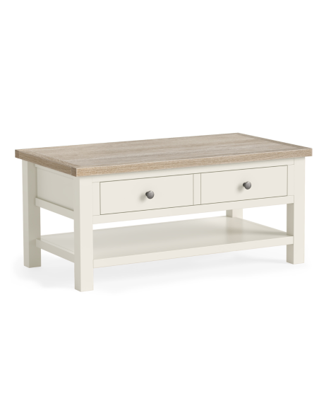 Turnberry Coffee Table With Shelf - Coconut