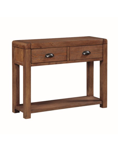 Oakridge 2 Drawer Hall Table - Dark Oak