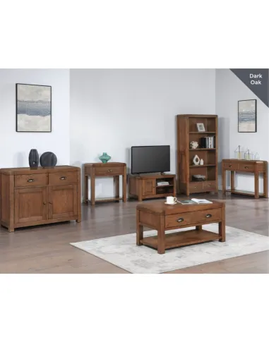 Oakridge 1 Drawer Hall Table - Dark Oak