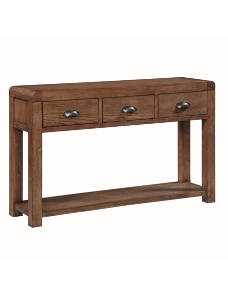 Oakridge 3 Drawer Hall Table - Dark Oak