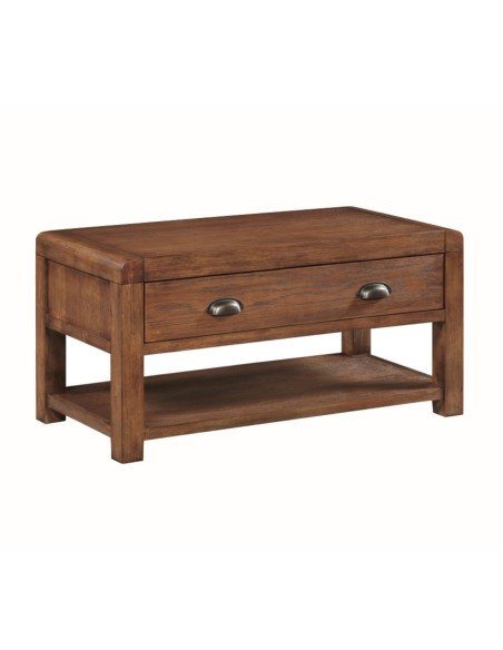 Oakridge Coffee Table With 1 Drawer - Dark Oak