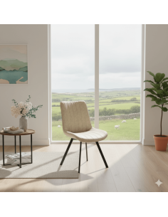 Fortune Dining Chair - Taupe PU