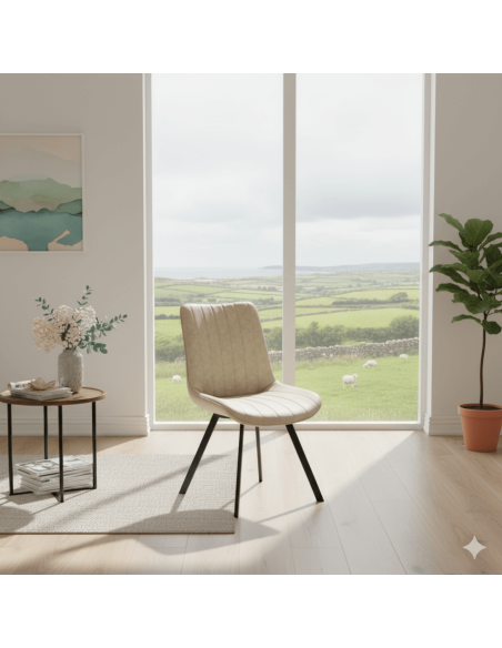 Fortune Dining Chair - Taupe PU