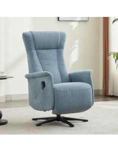 Apero Swivel Dual Motor Electric Recliner - Ice Blue