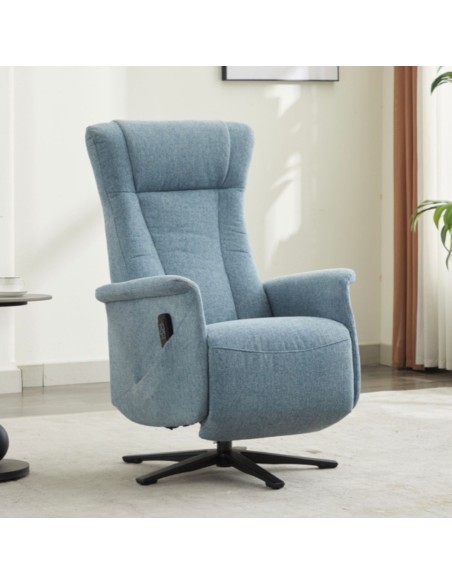 Apero Swivel Dual Motor Electric Recliner - Ice Blue