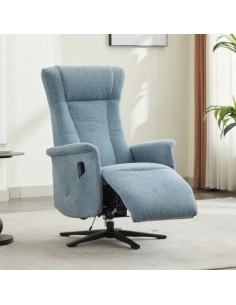 Apero Swivel Dual Motor Electric Recliner - Ice Blue 2