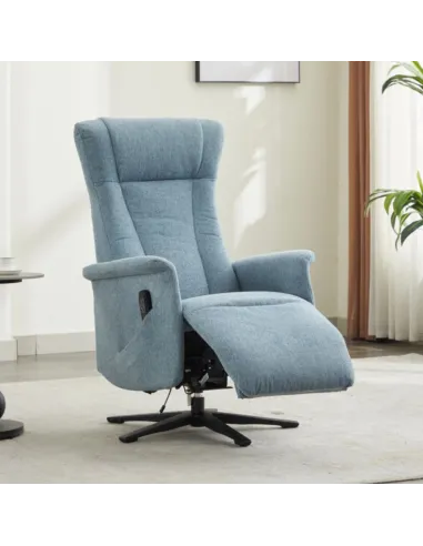 Apero Swivel Dual Motor Electric Recliner - Ice Blue