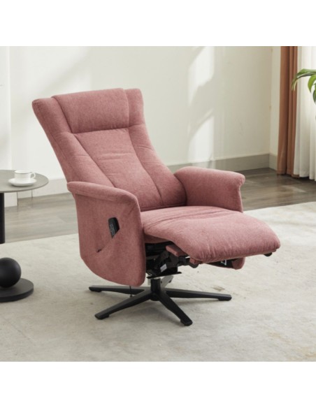 Apero Swivel Dual Motor Electric Recliner - Rose