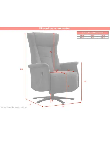 Apero Swivel Dual Motor Electric Recliner - Rose