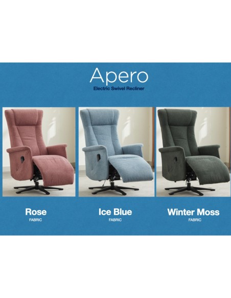 Apero Swivel Dual Motor Electric Recliner Winter - Moss