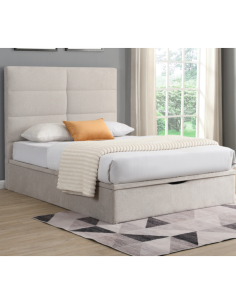 Jessica 5ft Storage Bedframe - Beige