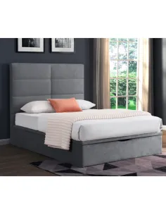Jessica 4ft6 Storage Bedframe - Grey 2