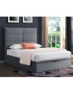 Jessica 5ft Storage Bedframe - Grey 2