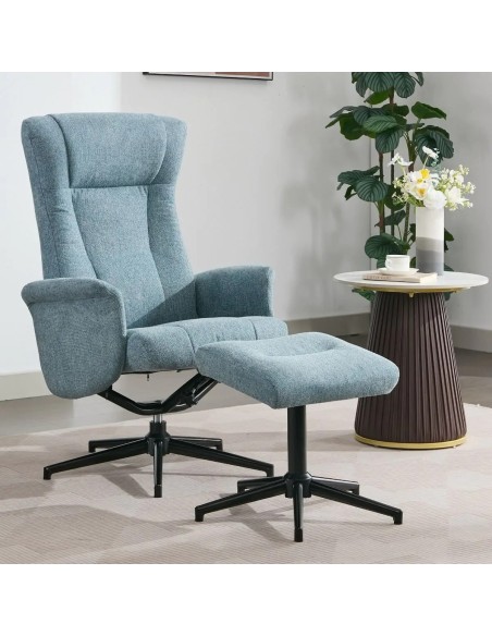 Apero TV Chair & Stool - Ice Blue