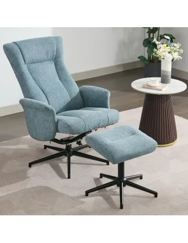 Apero TV Chair & Stool - Ice Blue