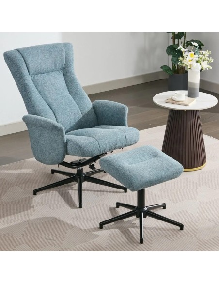 Apero TV Chair & Stool - Ice Blue