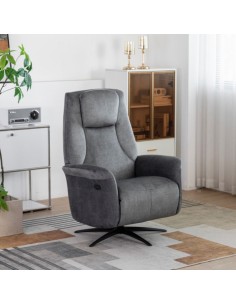 Caesar Electric Swivel Armchair - Grey
