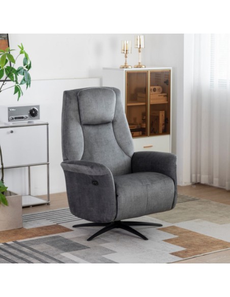 Caesar Electric Swivel Armchair - Grey