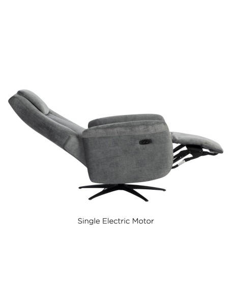 Caesar Electric Swivel Armchair - Grey